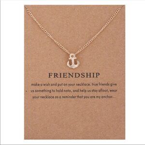 Anchor Necklace with an inspirational card
